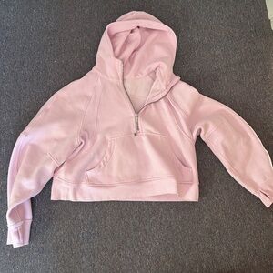 Lululemon Scuba Oversized Light Pink Half-zip Hoodie